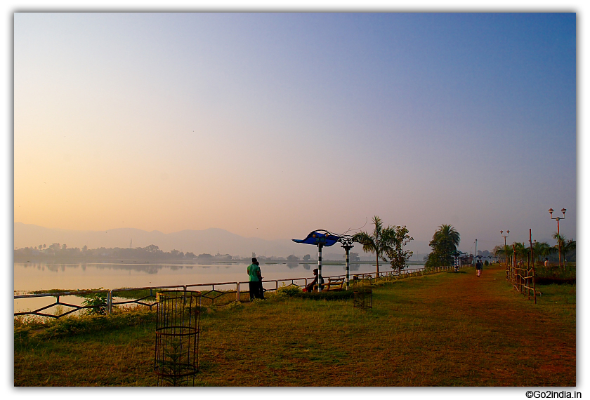 Morning veiw of Jagannath sagar at Jeypore