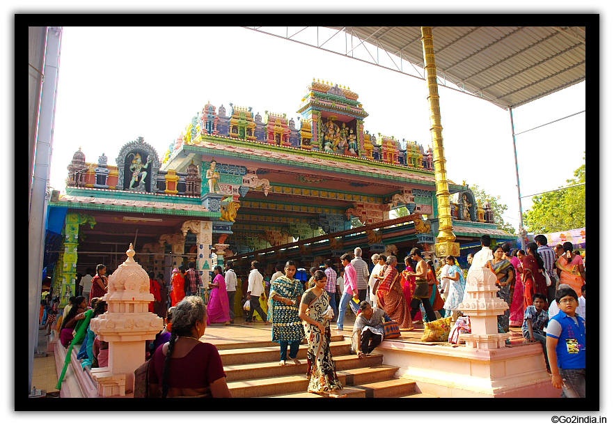 walking around the main temple sanctum
