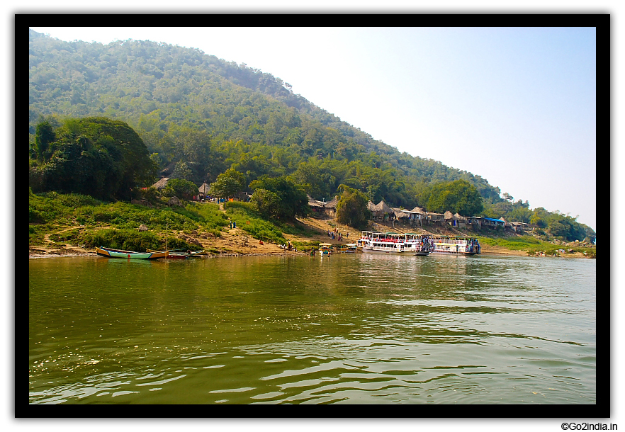 Boat and the village 