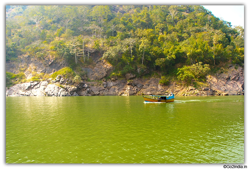 Small boat in river 