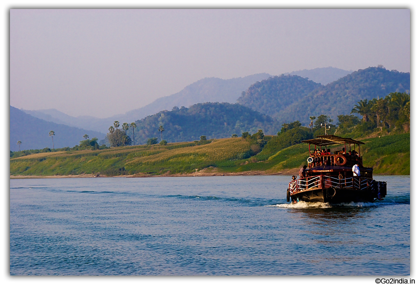 Launch approching on river Godavari
