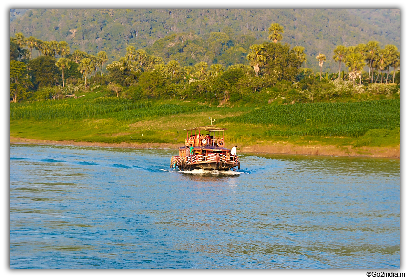 Launch approching on river Godavari