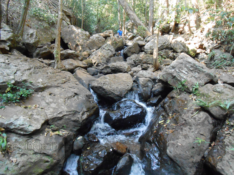 Less water in summer season at Amrutha Dhara 