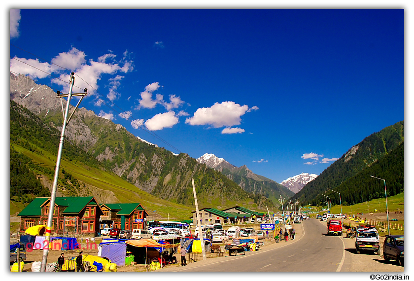 The road further goes to Kargil and Leh 