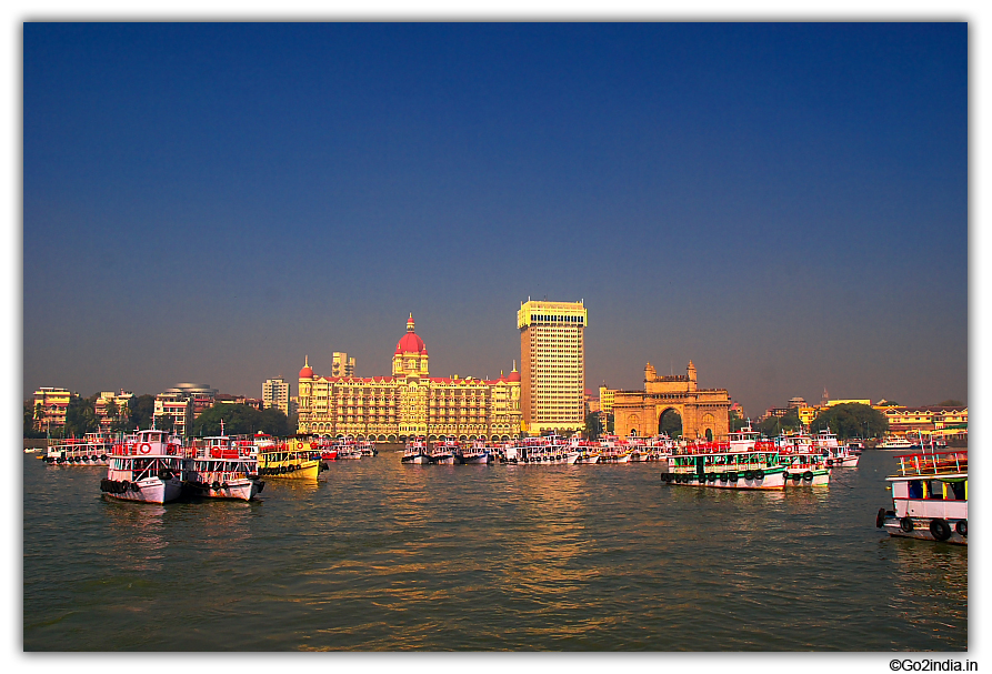 Gateway and Taj Hotel from Sea side