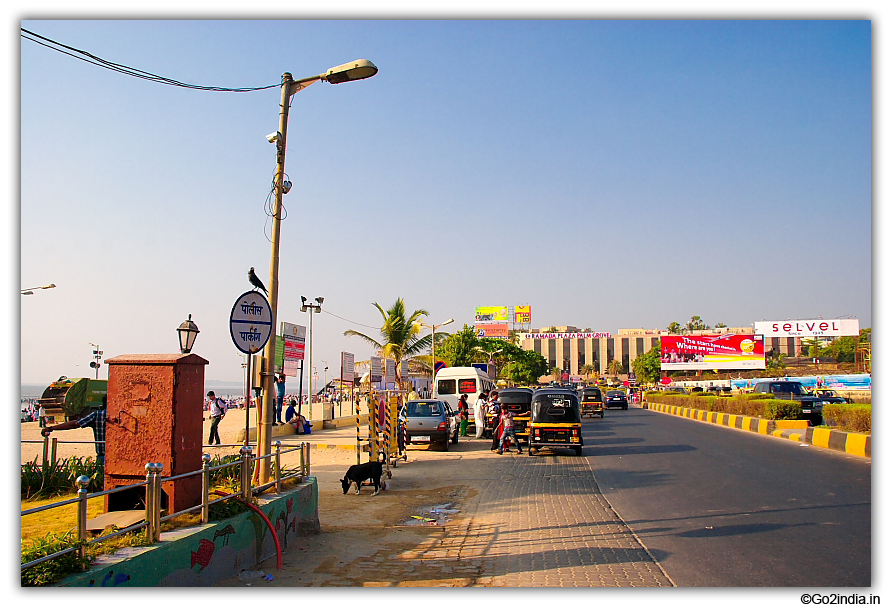 Approach road to Juhu Beach Mumbai