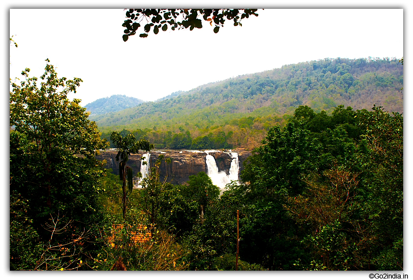 Athirapally waterfall from a distance 