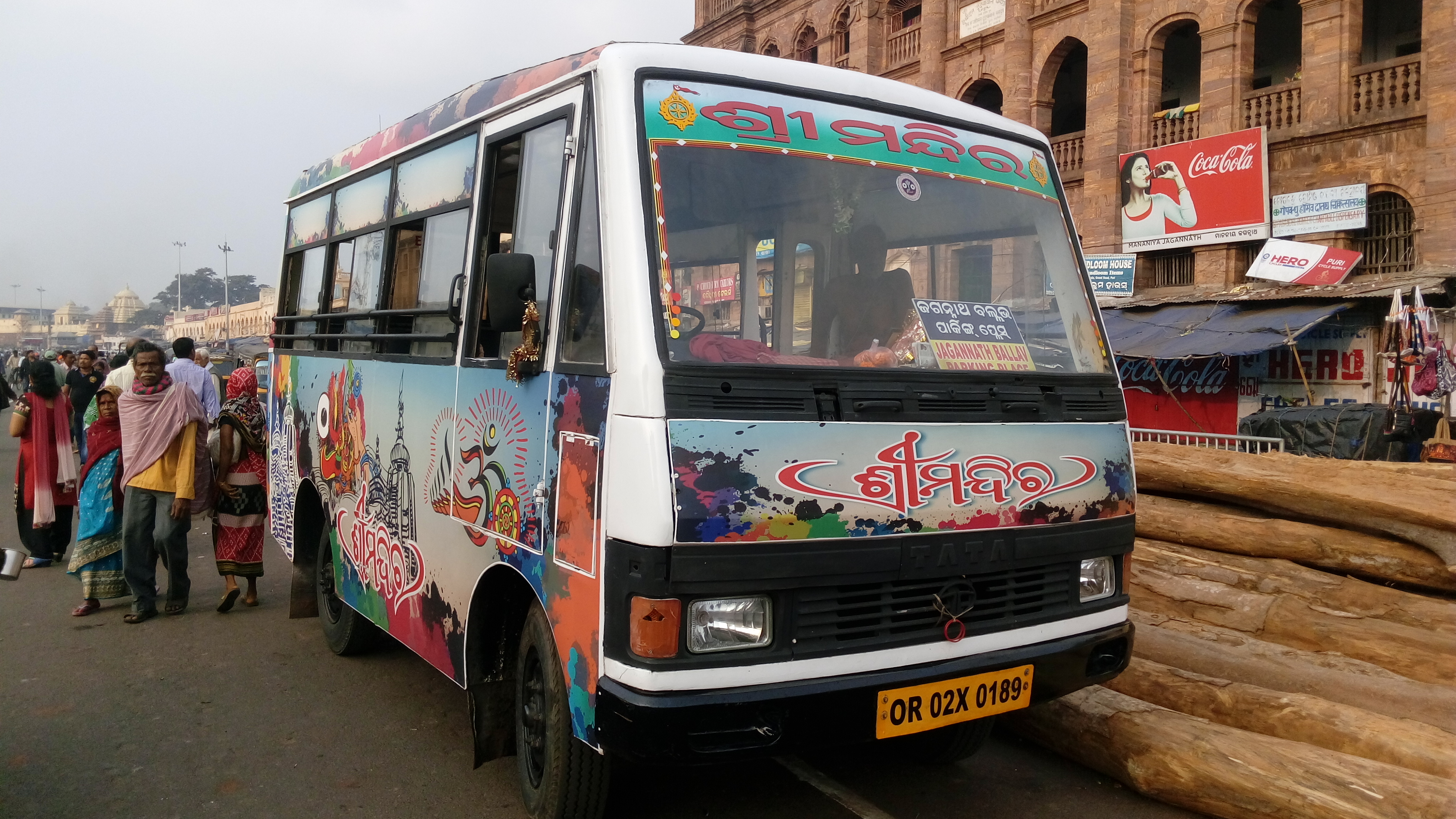 Bus from Parking place to near the temple